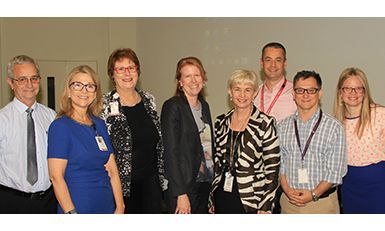 Consumer representative Noel Muller, Dr Amanda Dines, Dr Judy Graves, Dr Robyn Lindner, Dr Liz Kenny, Dr David Rosengren, Dr Mark Appleyard, Jessica Toleman at the RBWH launch on November 15, 2016.