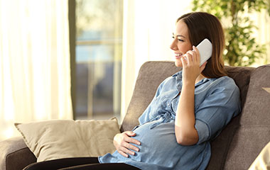 Pregnant women in pink singlet