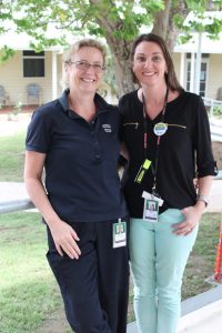 Kilcoy Allied Health – Allied Health Assistant (Physiotherapy) Simone Slater and Dietician Skye Ryall help Kilcoy Hospital patients recover through healthy diets and regular strengthening routines.
